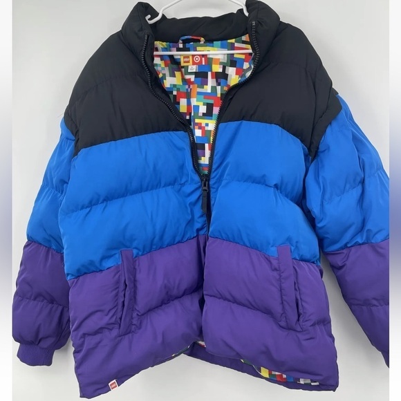 LEGO Puffer Jacket Coat Target Excls. Men's Large L Bl/Blue/Prple - Picture 5 of 5